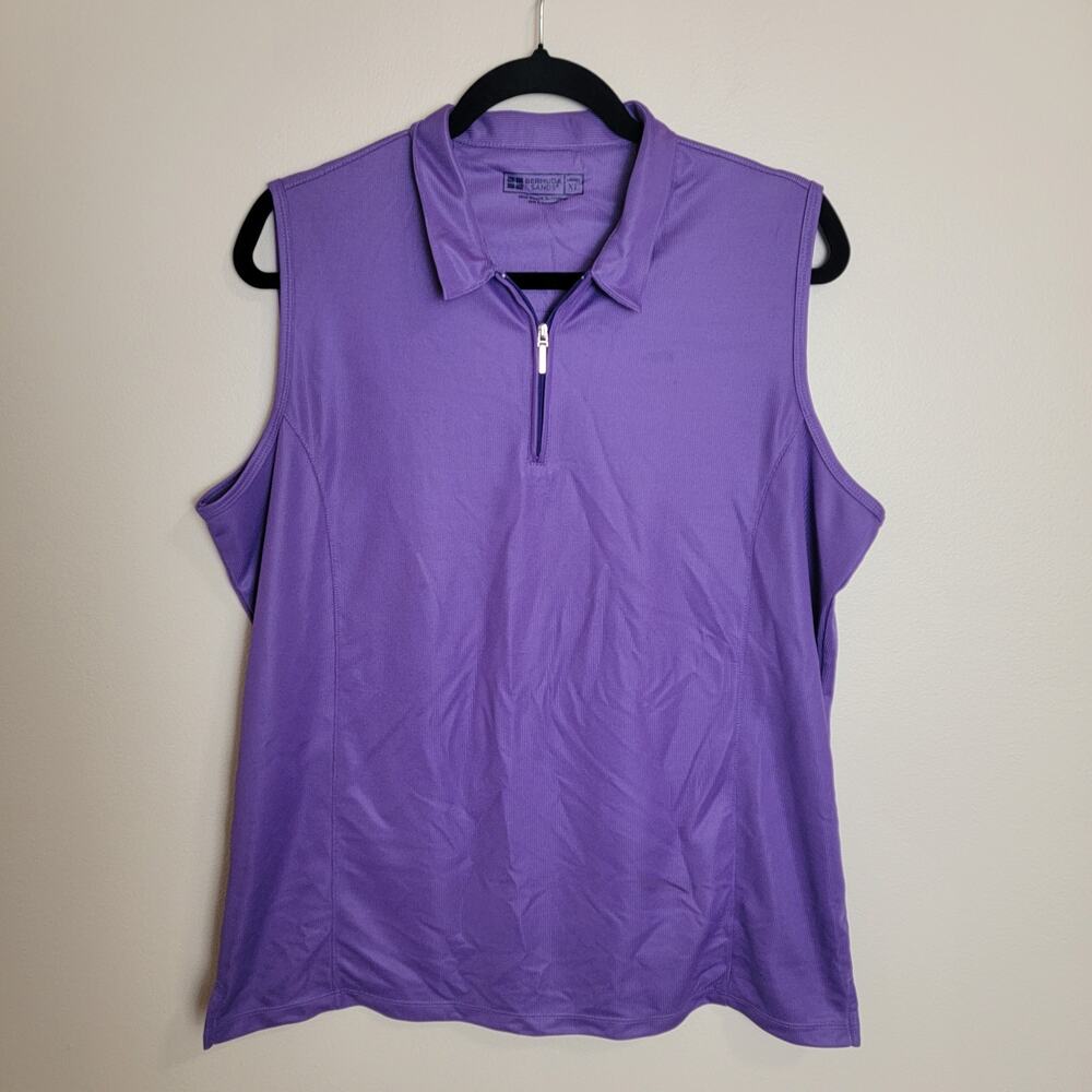 Bermuda Sands Purple Golf Sleeveless Top Size XL Wick Away Technology